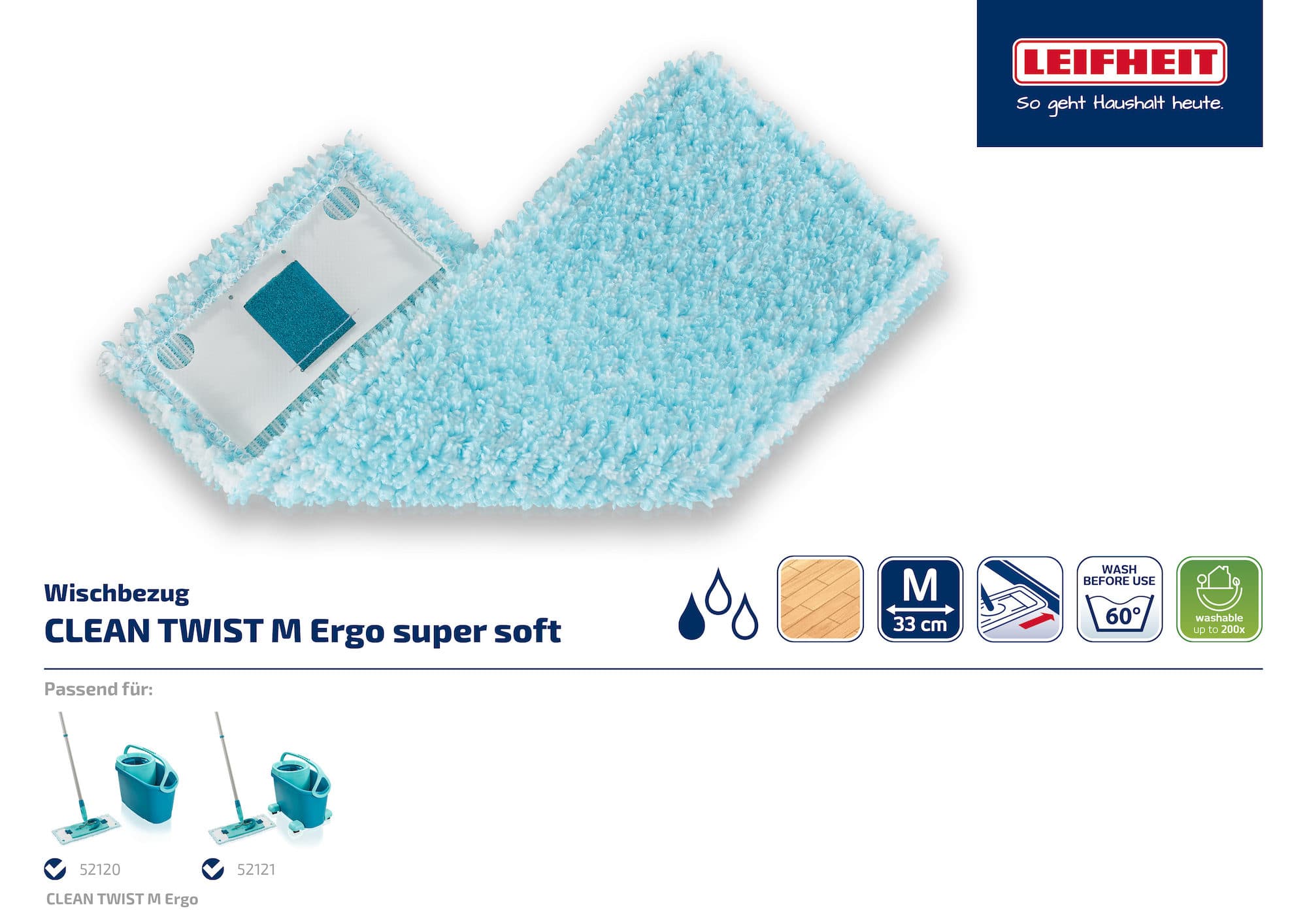 Leifheit Náhrada k mopu Clean Twist M Ergo Super Soft 52122