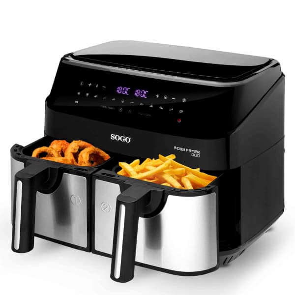 Chytrá, multifunkční a dvojtá horkovzdušná fritéza SOGO SS-10845 - náhled 4