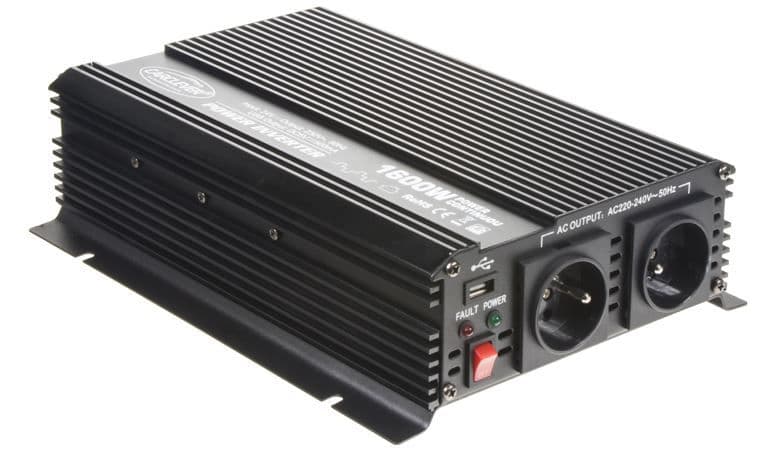 Měnič napětí Carspa CAR1.6KU-24 24V/230V+USB 1600W, modifikovaná sinus