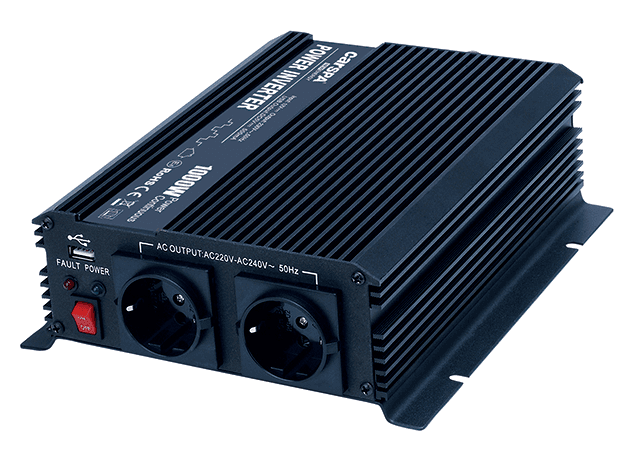 Měnič napětí Carspa CAR1KU-122 12V/230V+USB 1000W, modifikovaná sinus