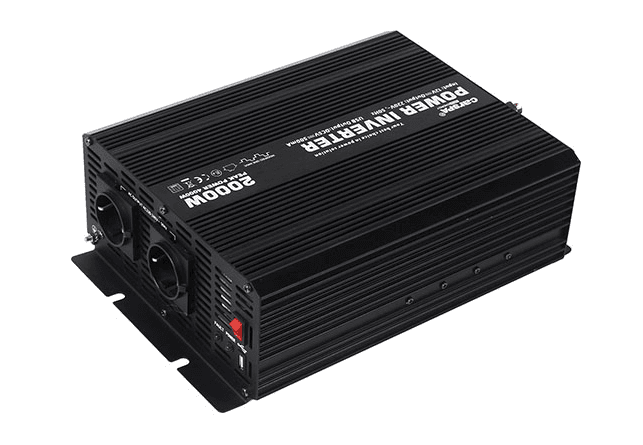 Měnič napětí Carspa CAR2KU-24 24V/230V+USB 2000W, modifikovaná sinus