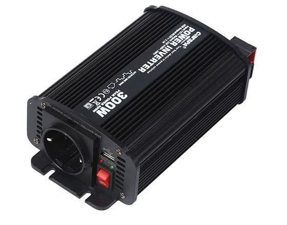 Měnič napětí Carspa CAR300U-122 12V/230V+USB 300W, modifikovaná sinus