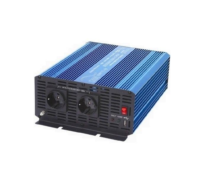 Měnič napětí Carspa P1500U-12, 12V/230V+USB, 1500W, čistá sinusovka