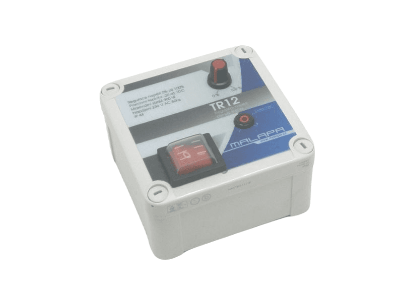 MALAPA TR12 - regulátor napětí 230V, 900W plynulý (pod omítku nebo na plochu)