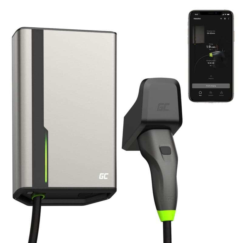 Wallbox pro elektromobily s WIFI a kabelem typu 2 22 kW, Green Cell EVGC021A2275