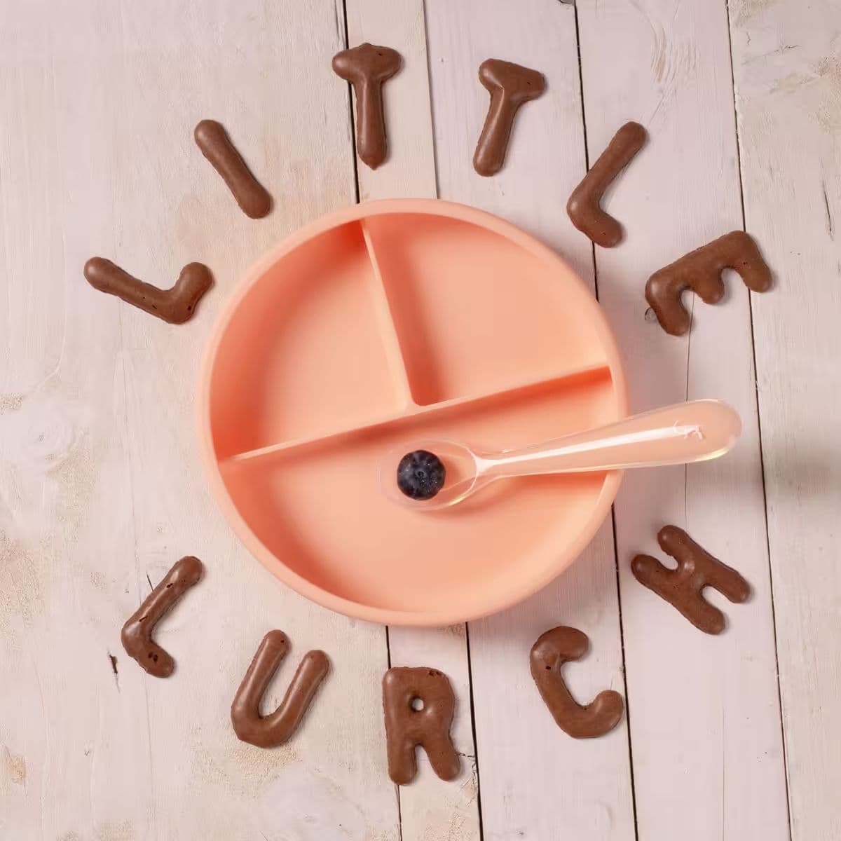Lurch - dětský silikonový talíř apricot - náhled 5